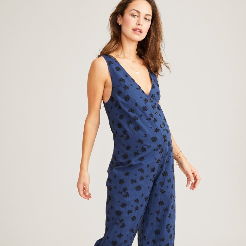 Hatch Maternity Cassie Eyelet Jumper Navy Sz 3